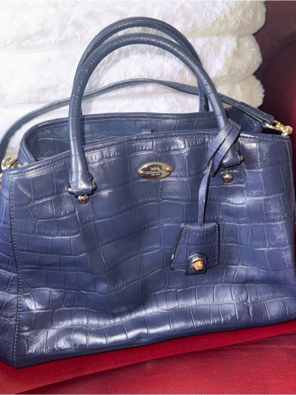 Coach Blue  carry all handbag